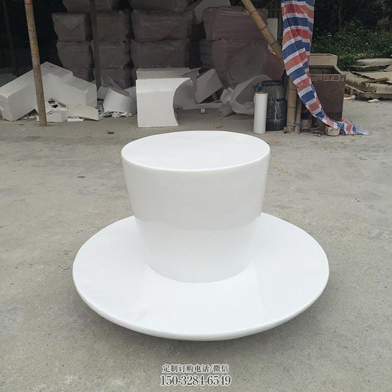 文化茶碗雕塑 景观户外雕塑点击 户外茶器雕塑供给