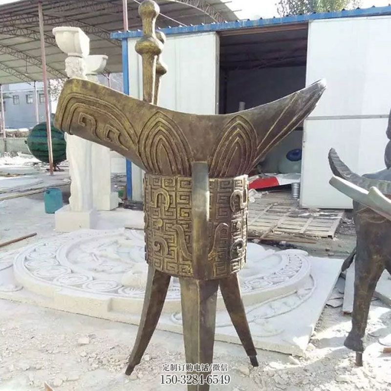 钢铸爵杯雕塑 雕塑工艺服务商 公园景观酒器雕塑供求